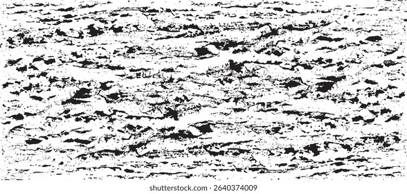 Rough black and white texture vector. Distressed overlay texture. Grunge background. Abstract textured effect. Vector Illustration. Black isolated on white background. EPS10