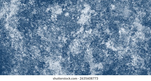 Rough Blue Abstract Surface with Central Erosion-Like White Detailing

