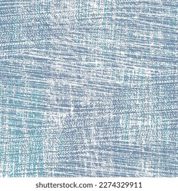 Hübsche blaue Leinwand mit weißen gewellten Streifen. Abstrakte Stoffstruktur. strukturierter Hintergrund. Vektornahtlos. 