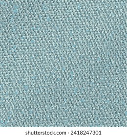 Rough blue fabric made of jute, hemp or raffia. Chunky knit texture. Coarse knitted background. Abstract vector seamless.