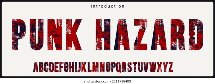 Rough bold vector font with peeling paint and cracks. Vector bold font for headings, flyer, greeting cards, product packaging, book cover, printed quotes, logotype, apparel design, album covers, etc.