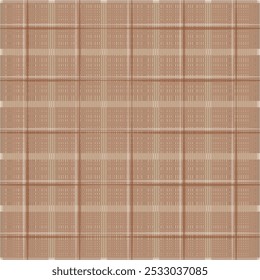 Rough brown brush plaid pattern