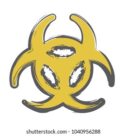 Rough Brush Icon - Biohazard