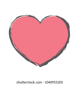 Rough Brush Icon - Heart