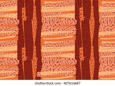 Rough brush strokes with dots orange.Hand drawn with ink and marker brush with dots and some texture seamless background.