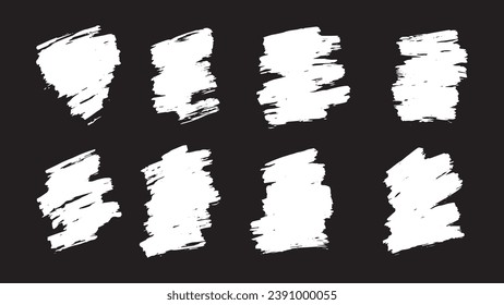 Rough brush strokes. Vector grunge brush background. Set of paint brush stroke, ink splatter. Dirty pattern for background. Vector illustration elements set.