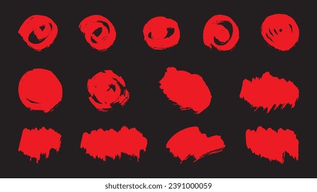 Rough brush strokes. Vector grunge brush background. Set of paint brush stroke, ink splatter. Dirty pattern for background. Vector illustration elements set.
