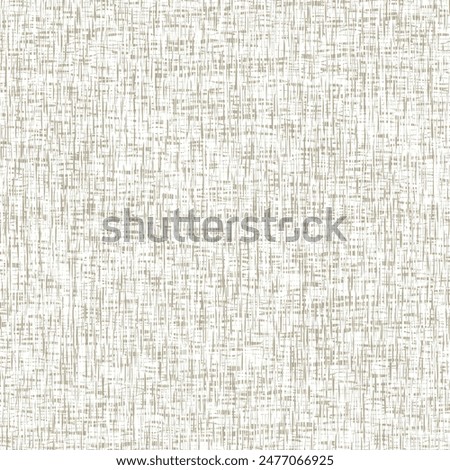 Rough canvas structure. Coarse flecked fabric in white and greige. Grunge texture background. Abstract vector seamless.