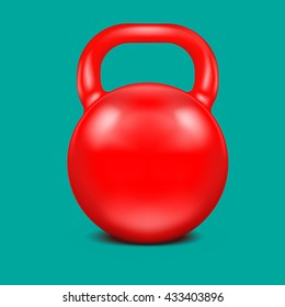 Rough cast iron kettle dumbbells weight isolated. 