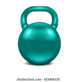 Rough cast iron kettle dumbbells weight isolated.