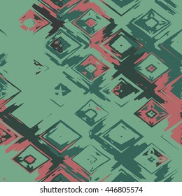 Rough chaotic tiles - vector seamless pattern