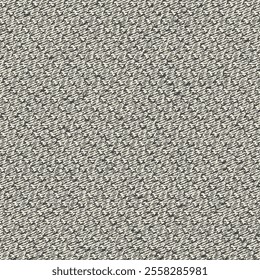 Rough cloth crossed diagonally by several rows of seams. Stitching lines on a gray fabric. Abstract textile texture. Vector seamless pattern.