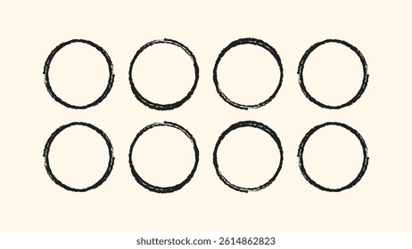 Rough crayon swirl vector design. Hand done chaotic pencil circle shape. Childlike pastel marker trace layout. Sketch hand drawn grungy swirl color layout. Vector object.