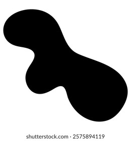 Rough and cute hand-drawn shape (black)