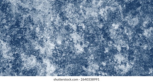 Rough and Distressed Blue Texture with Central Shape Resembling a Bird in Flight

