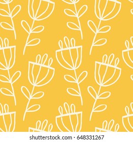 Rough drawn flower.Abstract seamless pattern. Universal bright background for greeting cards, invitations. Had drawn ink and marker watercolor texture.