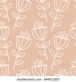 Rough drawn flower.Abstract seamless pattern. Universal bright background for greeting cards, invitations. Had drawn ink and marker watercolor texture.