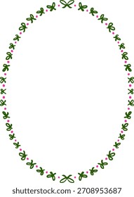 Diseño de contorno de marco ovalado aislado simple de Doodle de bordes ásperos