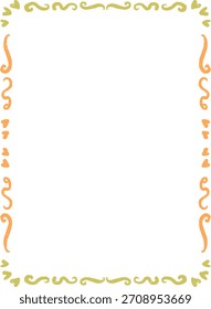 Bordes rugosos Doodle Simple Antiguas marco rectangular