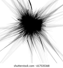 Rough, edgy texture of random distorted shapes). Black and white abstract geometric texture / pattern. 