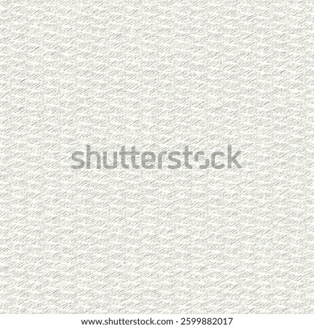 Rough fabric made of hemp or jute, crossed obliquely by a kind of stitching. Light greige cloth woven with a coarser fiber. Rustic blanket texture. Abstract seamless. Vector artwork.