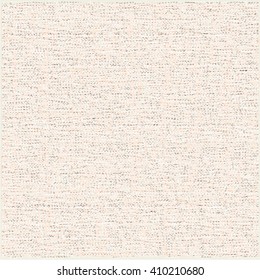 Rough fabric texture. Beige speckled background. Canvas. Vector design.
