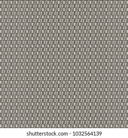 Rough fabric, in two tones, with crossed and interrupted stripes. Grid mottled texture. Upholstery. Illustration.