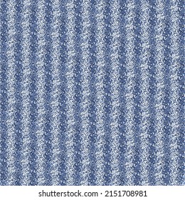 Rough fabric with vertical stripes in blue and white. Rustic cotton towel. Abstract vector.