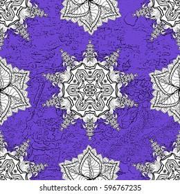 Rough floral pattern. Graphic modern rough pattern. Wallpaper baroque, damask. Rough vector background. Vector illustration.