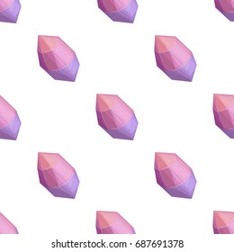 Rough gemstone icon in cartoon style isolated on white background. Precious minerals and jeweler symbol stock vector illustration.