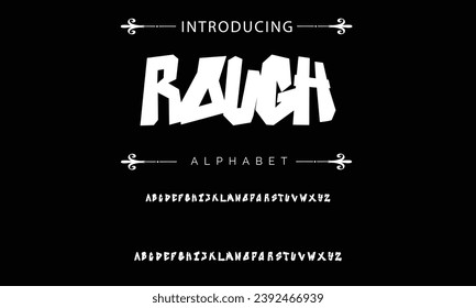 Rough Graffiti font text effect, spray and street text style