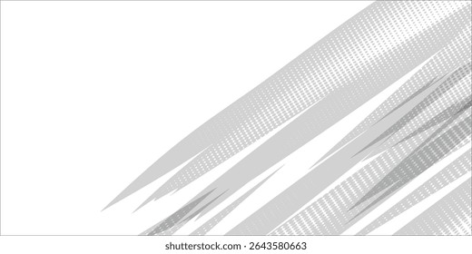 Rough grey brush strokes with spray texture. Hand drawn damaged vintage banner with thick zigzag lines. Rough thick brush strokes texture. Spray paint effect vector background.