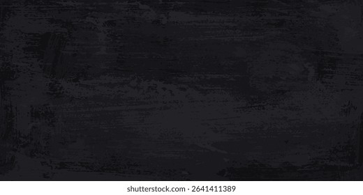 Rough grunge background. Black, grey dirty surface. Old wall imitation. Vector illustration. Brush strokes texture. 