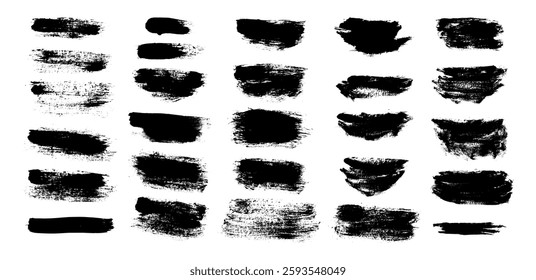 Rough Grunge Brush Strokes for Edgy Art Grunge Texture Brushes for Graphic Design 
