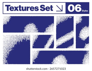 Rough grunge overlay texture set Grit Texture Collection with Minimal Dusty Grunge Overlays for Vintage Effects. Halftone Dot Grunge Rough Ink or paint Texture Set with High Contrast Blot and Smudge