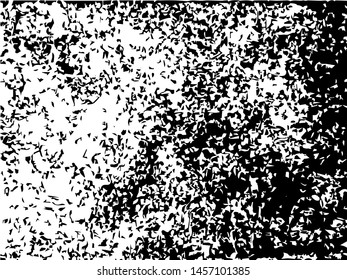 Rough grunge pattern design. Black dusty scratchy texture. Abstract grainy background.Splatter grungy overlay pattern design. Dry brush strokes. Vector illustration. 