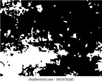 Rough grunge pattern design. Black dusty scratchy texture. Abstract grainy background.Splatter grungy overlay pattern design. Dry brush strokes. Vector illustration.  
