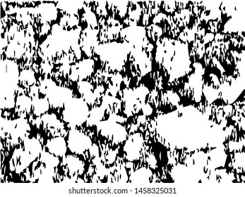 Rough grunge pattern design. Black dusty scratchy texture. Abstract grainy background.Splatter grungy overlay pattern design. Dry brush strokes. Vector illustration.  