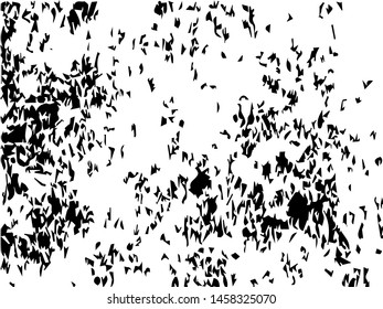 Rough grunge pattern design. Black dusty scratchy texture. Abstract grainy background.Splatter grungy overlay pattern design. Dry brush strokes. Vector illustration.  