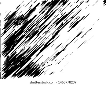 Rough grunge pattern design. Black dusty scratchy texture. Abstract grainy background.Splatter grungy overlay pattern design. Dry brush strokes. Vector illustration.  