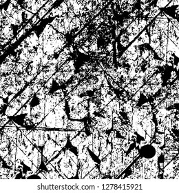 Rough grunge pattern design. Watercolor dry brush strokes texture. Faded dyed paper texture. Sketch cartoon pop art design