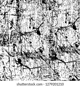 Rough grunge pattern design. Watercolor dry brush strokes texture. Faded dyed paper texture. Sketch cartoon pop art design