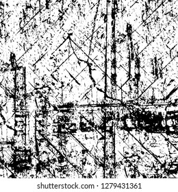 Rough grunge pattern design. Watercolor dry brush strokes texture. Faded dyed paper texture. Sketch cartoon pop art design