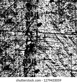 Rough grunge pattern design. Watercolor dry brush strokes texture. Faded dyed paper texture. Sketch cartoon pop art design