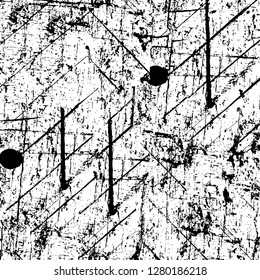 Rough grunge pattern design. Watercolor dry brush strokes texture. Faded dyed paper texture. Sketch cartoon pop art design