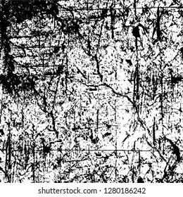 Rough grunge pattern design. Watercolor dry brush strokes texture. Faded dyed paper texture. Sketch cartoon pop art design