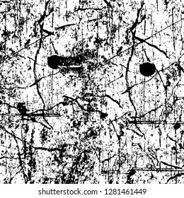 Rough grunge pattern design. Watercolor dry brush strokes texture. Faded dyed paper texture. Sketch cartoon pop art design