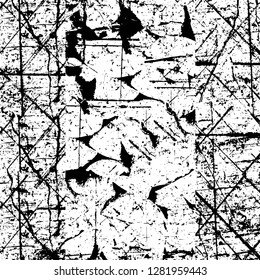 Rough grunge pattern design. Watercolor dry brush strokes texture. Faded dyed paper texture. Sketch cartoon pop art design