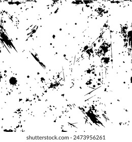 Grobes Grunge-Muster-Design. Wasserfarben trockene Pinselstriche Textur. Verblasste gefärbte Papiertextur. Zeichentrickfilm Pop Art Design
