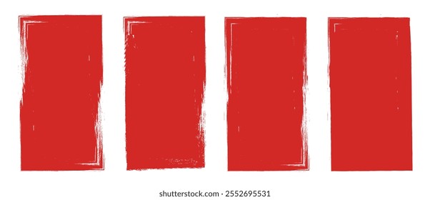 Textura grunge rasgada. Coleção de pincéis de tinta preta traçado fundo, quadro de sobreposição grunge e efeito de papel rasgado.